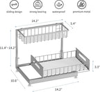 Saydear Under Sink Organizer Storage 2-Tier Premium Metal Pull-Out Kitchen - Image 6