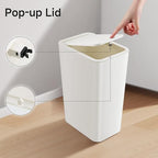 TIPGO Bathroom Trash Can with Lid, 4 Gallon / 15 Liter Small Garbage Can - Image 6