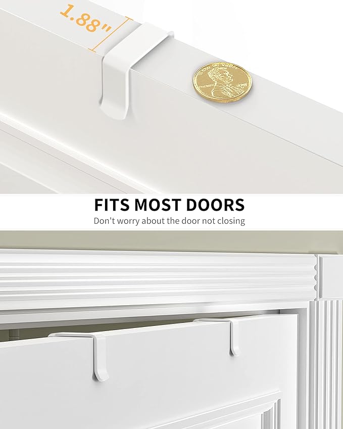 Moforoco White 9-Tier Over The Door Pantry Organizer, Pantry Organization And - Image 3