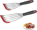 2Pack Silicone Fish Spatulas for Nonstick Cookware, Fish Turner Spatula by Ecerangus