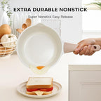 Kordisen Sauce Pan Set with Lid, 1.5Qt & 2.5 Qt Nonstick Cooking Pots with Pour - Image 3