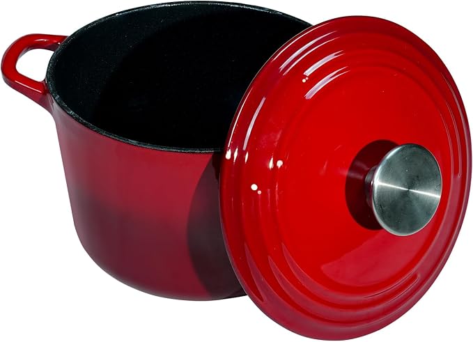 Flavehc Dutch Oven Pot with Lid 2.8 qt Cast Iron Dutch Oven - Image 5