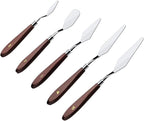 Cake Cream Spatula 5 Pieces/Set Stainless Steel Frosting Baking Pastry Tool - Image 3
