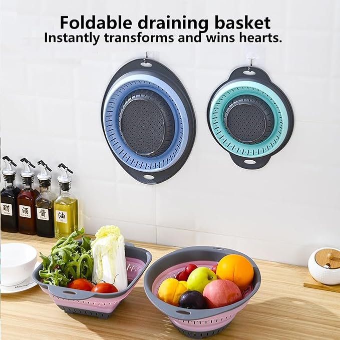 Collapsible Colander and Strainer, Silicone Strainer Colanders & Food Strainers - Image 8