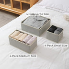 Fordonral 12 Pack Drawer Organizer Clothes, Foldable Fabric Dresser Organizer - Image 4