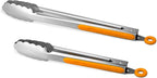 Premium 304 Stainless Steel Tongs Set – 12" Grill Tongs & 9" Cooking Tongs by ALLWIN-HOUSEWARE