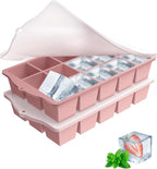 Ice Cube Trays for Freezer, 2 Pack Easy Release Slicone Ice Cube Tray by Unknown