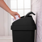 Sterilite Wastebasket SWINGTOP BLK 13GA 10899004 - Image 4