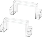 mDesign Small 2-Tier Plastic High-Rise Bathroom Cabinet Organizer - Image 5