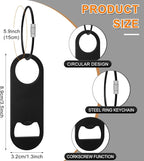 60 Pieces Stainless Steel Flat Bottle Opener Keychain Bulk 3.5 x 1.3 Inches - Image 2