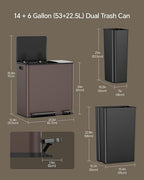 Lovewind Dual Trash and Recycling Bins - Image 2