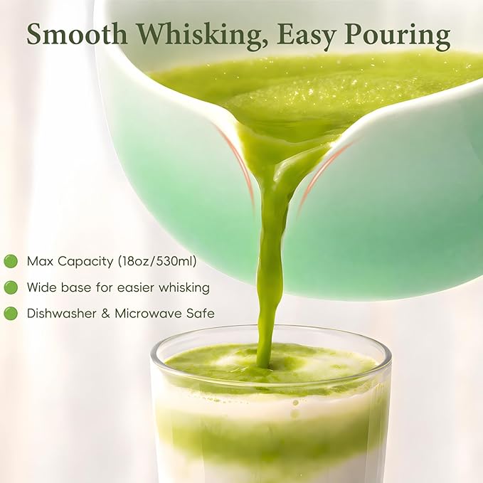 Matcha Whisk Set, Ceramic Matcha Set Includes Bowl & Holder, Bamboo Whisk - Image 6