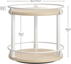 YATINEY Lazy Susan Organizer, Rotating Spice Rack, 2 Tier Spice Turntable - Image 8
