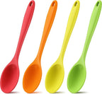 Shappy 4 Pieces Silicone Cooking Spoons 10.6 Inch Heat Resistant Kitchen Spoons by Shappy