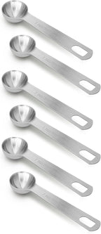 6 PCS 1 Teaspoon Stainless Steel Single Measuring Spoon by AUOIKKHOMEGARDEN