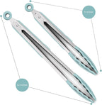 2 Pack Silicone Kitchen Tongs – 9" & 12" Set, Heat Resistant up to 500°F - Image 3
