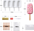 Juome Cake Pop Mold Kit, 2 Pack 8 Cavities Cakesicle Molds Silicone - Image 5