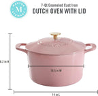 MARTHA STEWART Gatwick 7-Quart Enamel Cast Iron Dutch Oven Pot - Image 2