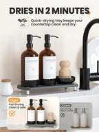 Kitchen Soap Dispenser Set - 16OZ Amber Glass Bottle - Image 2