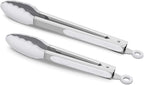 2 Pack Silicone Kitchen Tongs – 9" & 12" Set, Heat Resistant up to 500°F by ALLWIN-HOUSEWARE