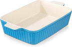 MALACASA 4.4 QT Baking Dish, 9x13 Large Casserole Dish by MALACASA