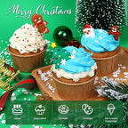 Edible Christmas Cookie Decorations, Edible Gingerbread Men, Christmas Tree, Santa Claus Icing Decorations, Gingerbread House Decorations, Perfect for Cupcakes, Cake, Cookies, and Ice Cream Topping - Image 2