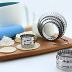 Fluted Cookie Cutters- Round Biscuit Cutters Set of 6 Pieces, Double Sided - Image 5