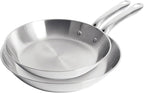 T-Fal Gourmet 11" & 12" Stainless Steel Pan Set, Induction Compatible, by T-falbrand