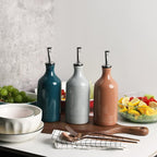 Sweejar Ceramic Olive Oil Dispenser Bottle, Opaque Oil Cruet Protects to Reduce - Image 4