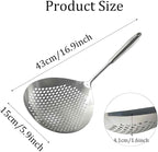 Stainless Steel Skimmer Slotted Spoon, Spider Strainer Ladle - Image 2