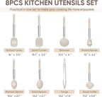 TeamFar Kitchen Utensils Set of 8, Silicone Utensils Kitchen Tools Set - Image 2