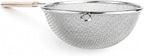 Huji 8-Inch Stainless Steel Double Mesh Food Strainer Colander - Image 2