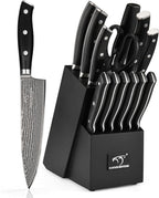 NANFANG BROTHERS Damascus Kitchen Knife Set 14 Pieces by NANFANGBROTHERS
