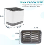 KeFanta Sink Counter Caddy, Plastic Dish Sponge Holder, Kitchen Brush and - Image 4