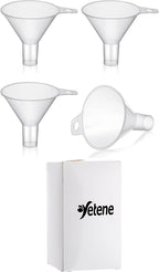 4 Packs Small Plastic Funnel for Filling Small Bottles 2.56 Inch Clear Wide - Image 8