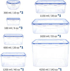 KIGI Food Storage Containers Set, Airtight Leak Proof Lids, Stackable BPA-Free - Image 2