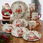 Christmas Story 22 oz. Mugs – Set of 4 Large Ceramic Holiday Coffee Cups with Red Handle & Vintage Santa Art – Festive Hot Cocoa or Tea Mugs for Winter Mornings - Image 4
