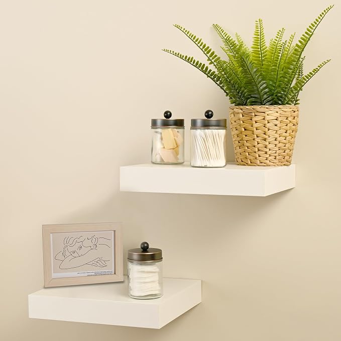 SheeChung 2-Pack Qtip Holder Dispenser-Glass Apothecary Jars - Image 7