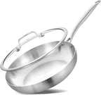 LOLYKITCH 8 Inch Tri-ply Stainless Steel Frying Pan by LolyKitch