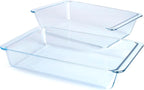 Set of 2 pcs Tempered Glass Baking Dish Set, Deep and Classic Borosilicate - Image 3