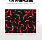 Chili Pepper Dish Drying Mat Red Hot Chili Pepper Black Drying Rack Pad - Image 3