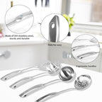 Newness 4 Pcs Cooking Utensils Set, 304 Stainless Steel Kitchen Utensils Set - Image 8