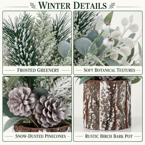 Winter Decor, Christmas Winter Decorations Centerpieces for Home Table - Image 2