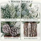 Winter Decor, Christmas Winter Decorations Centerpieces for Home Table - Image 2