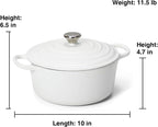 5QT Enameled Cast Iron Dutch Oven - Image 6