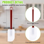 Meekoo 5 Pcs 10 Inch Rubber Spatula, 500℉ High Heat Resistant Spatulas - Image 2