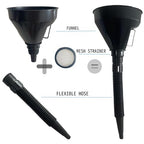 5 Pcs Plastic Oil Funnels for Automotive Use Set, Large Flexible Fuel Funnel - Image 4