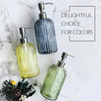 JASAI 18 Oz Vertical Stripes Kitchen Soap Dispenser - Image 6