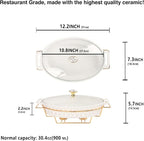 10" x 7" Ceramic Oval Casserole Dish - Image 2