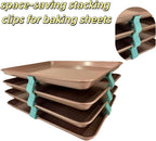 20 Piece Reusable Baking Tray Stacker, Space Saving Fixed Cookie Tray Stacker - Image 4